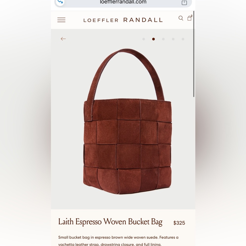 Laith Espresso Woven Bucket Bag